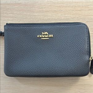 Coach Black Leather wristlet